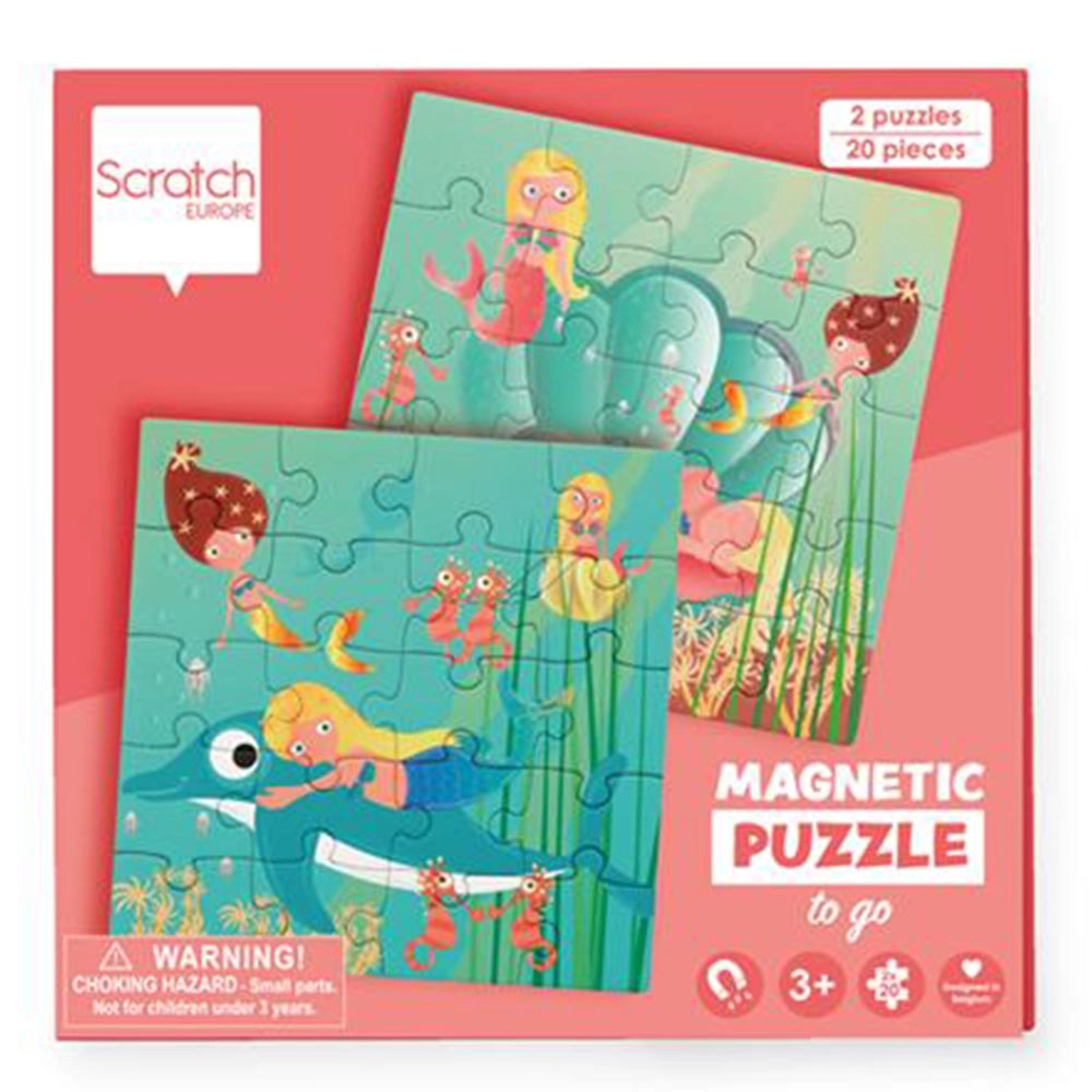Mermaids Magnetic Puzzle Book To Go - 3 + 20 Pieces