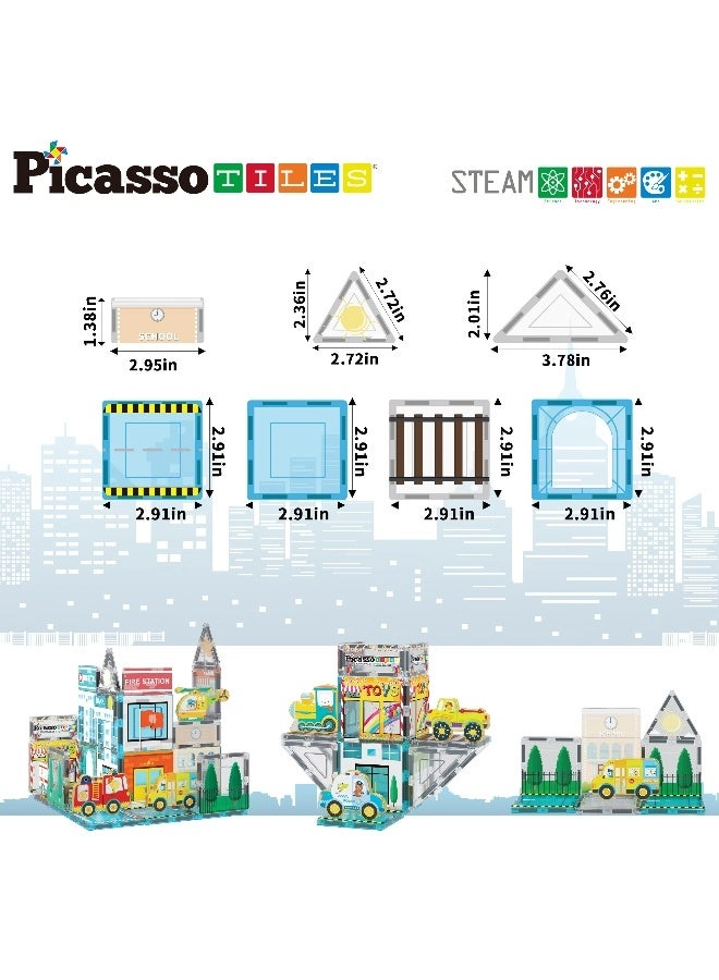 Magnetic 3D Metro City Set - Vehicle 50pcs