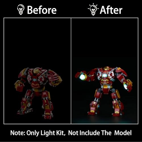 LED Lighting Kit for LEGO The Hulkbuster: The Battle of Wakanda 76247 - ABS 5V