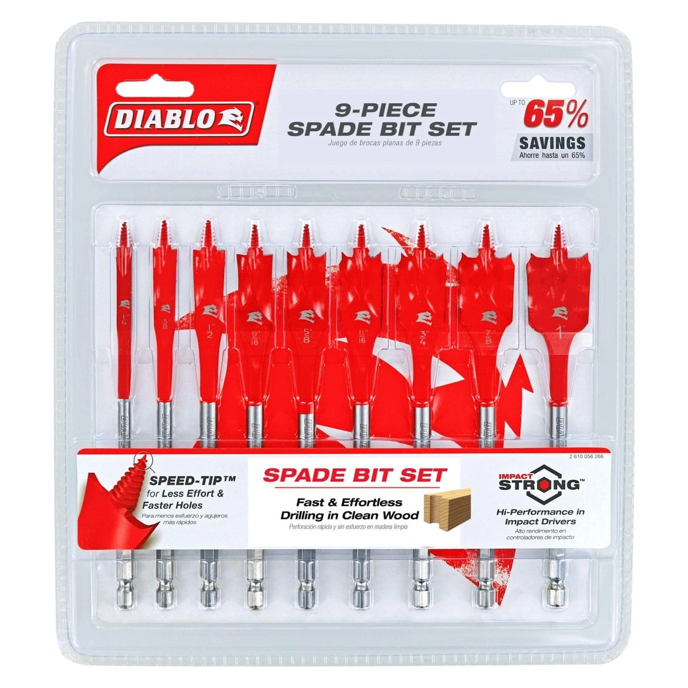 Spade Bit Set - 9 Piece