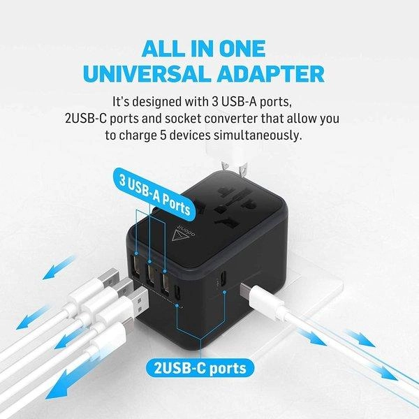 Adonit Universal World Travel Adapter - 61W