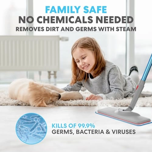 Steam Mop - 10-in-1 Dual-Rod Detachable Handheld