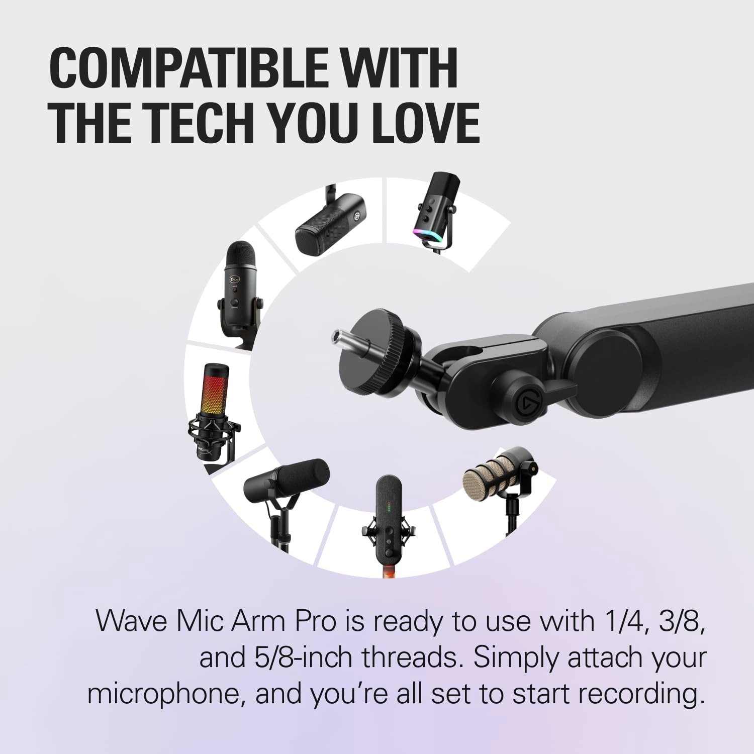 Wave Mic Arm Pro - 360° Rotatable Gas Spring