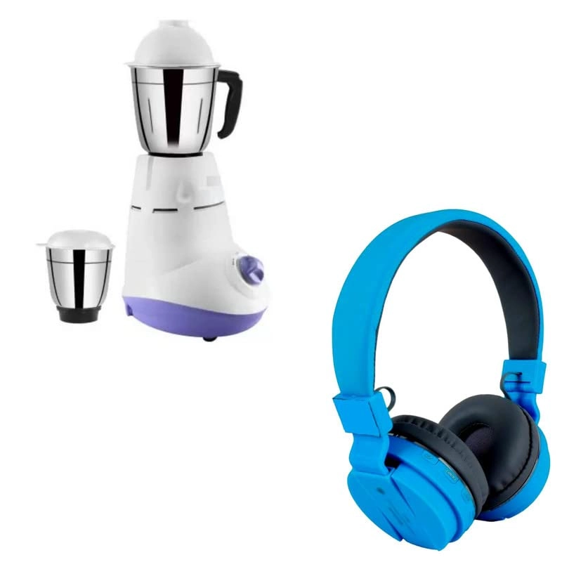 On-Ear Bluetooth Wireless Headphone + Mixer Grinder - 550W 1 L 0.4 L