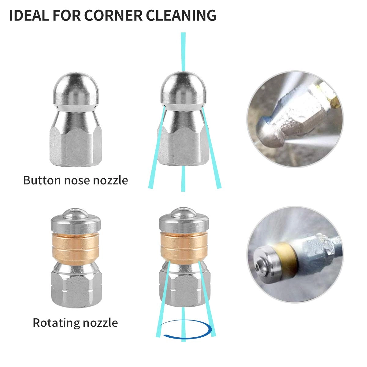 Pressure Washer Sewer Jetter Kit - 100 FT 6090 PSI