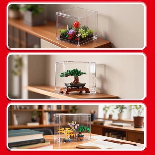 Display Case - 7.9" x 7.9" x 7.9" Clear Dustproof