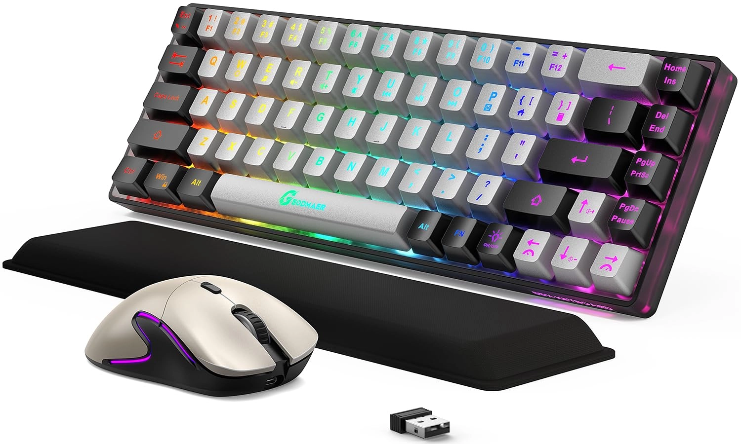 GEODMAER Wireless Gaming Keyboard and Mouse - Wireless