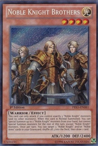 Yu-Gi-Oh! Noble Knight Brothers PRIO-EN081 - 1st Edition