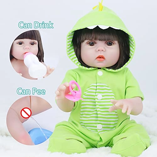 Reborn Baby Doll - 22 Inch Vinyl Brown Eyes