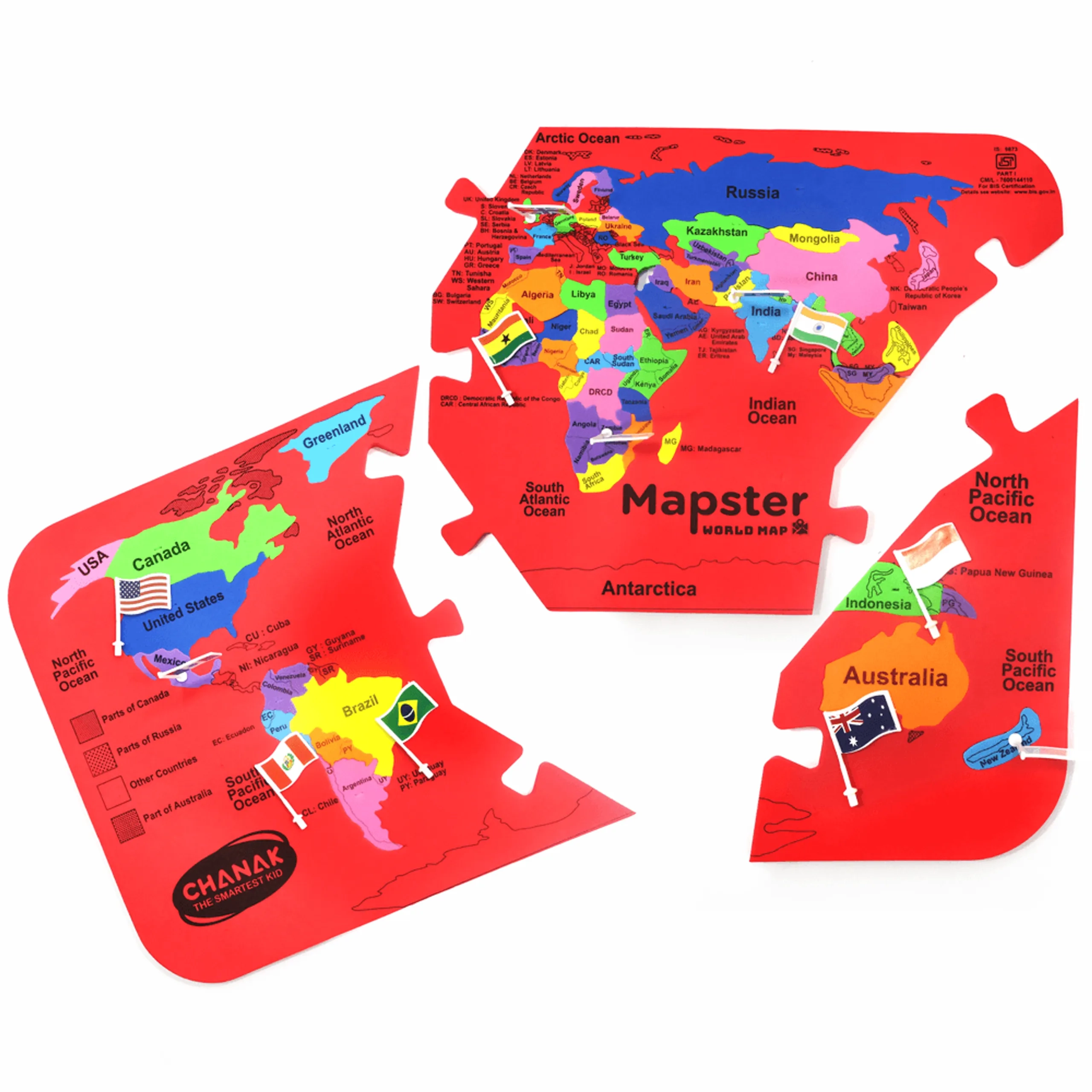 Chanak Mapsterworld Map Puzzle (46966191-AT238) - 61 pcs