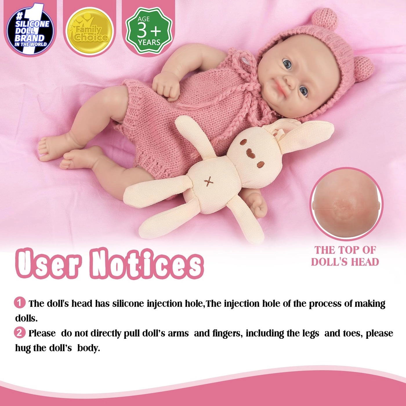 Reborn Baby Doll - 12 inch Silicone