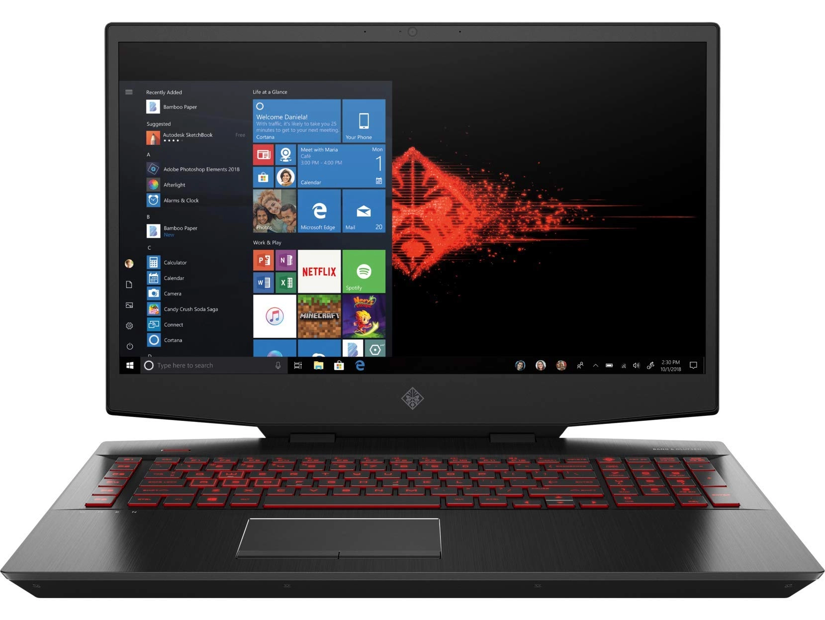 HP OMEN 17t OMEN 17t-cb100 8VD66AV - 17.3'' i7-10750H 8GB DDR4 1TB HDD + 256GB SSD