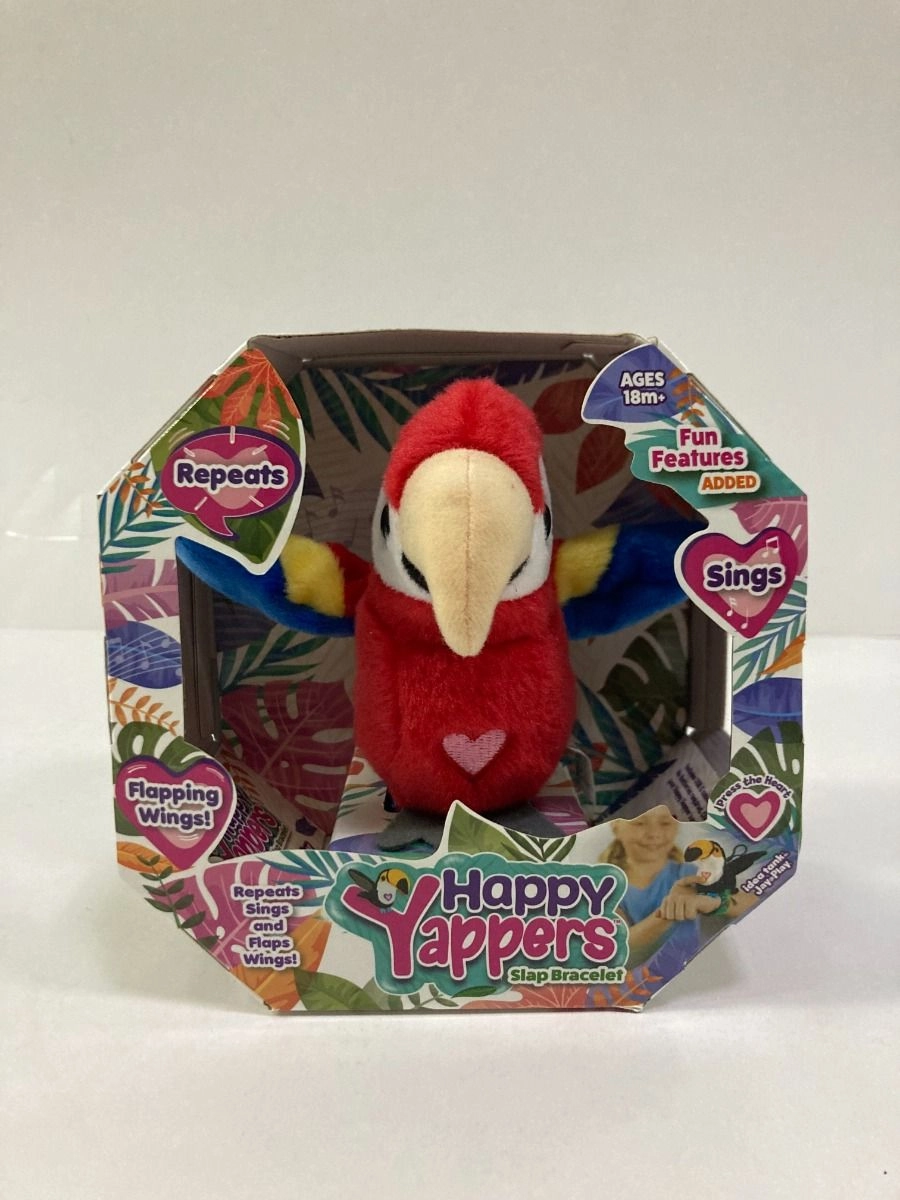 Slap Bracelet Plush Toy Red Parrot - 18 months+