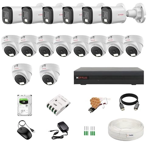 illumax 2.4MP DVR - 16CH + 2.4MP Dome Camera + 2.4MP Bullet Camera + Hard Disk - 4TB + 8Ch SMPS + CCTV Coaxial Cable
