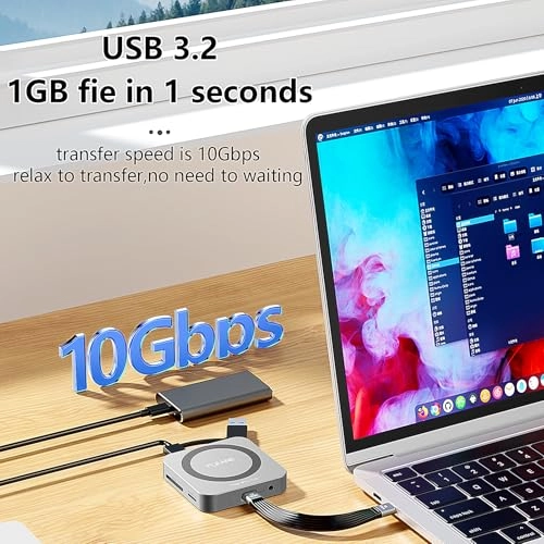 Magnetic USB C Hub - 8-in-1 M.2 NVMe 2230 4K@60Hz