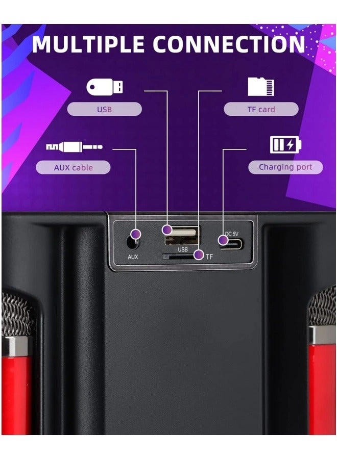 Wireless Karaoke Machine - 2 Microphones