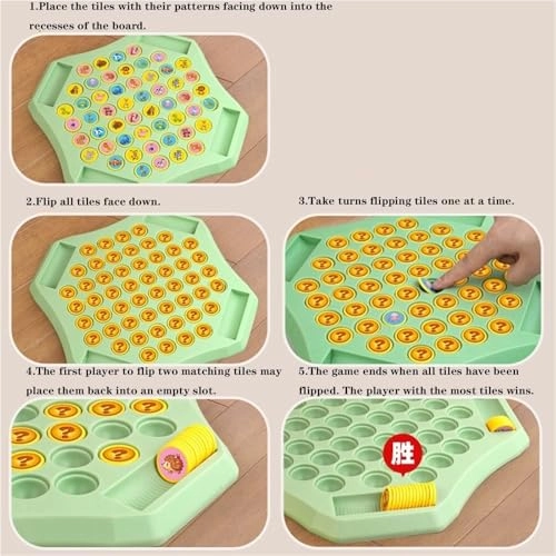 Flip Match Board Game - 1 month and up 52 pieces