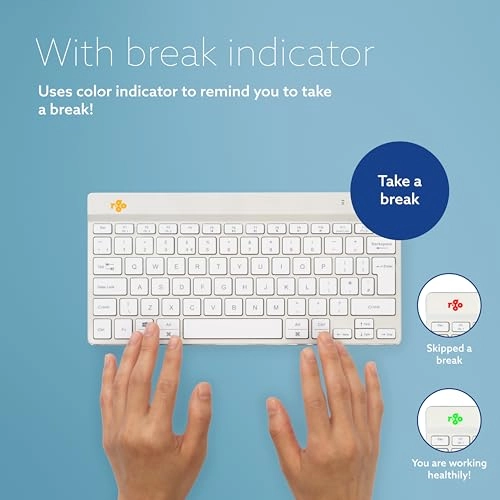 Compact Slim Ergonomic Wireless Keyboard - US Wireless