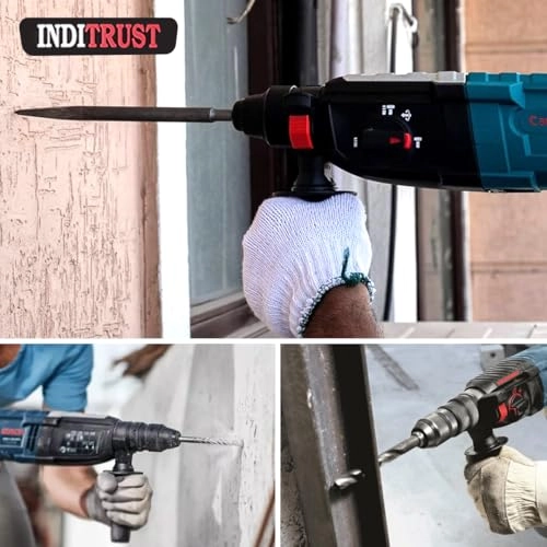 Electric Hammer Reversible Drill - 1250W 26mm 3Pc SDS Bit