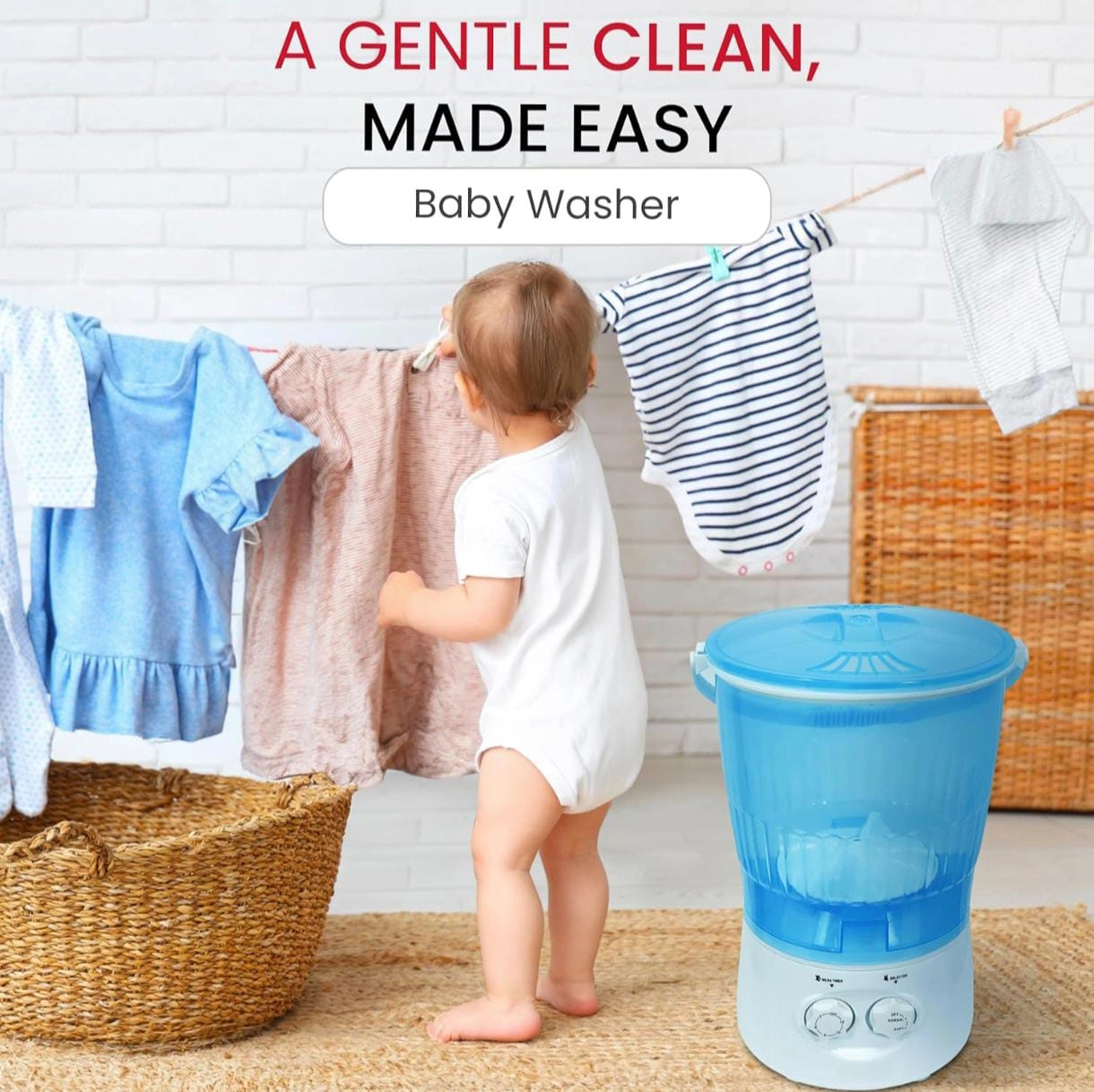 Mini Washing Machine - 2KG Baby Washer