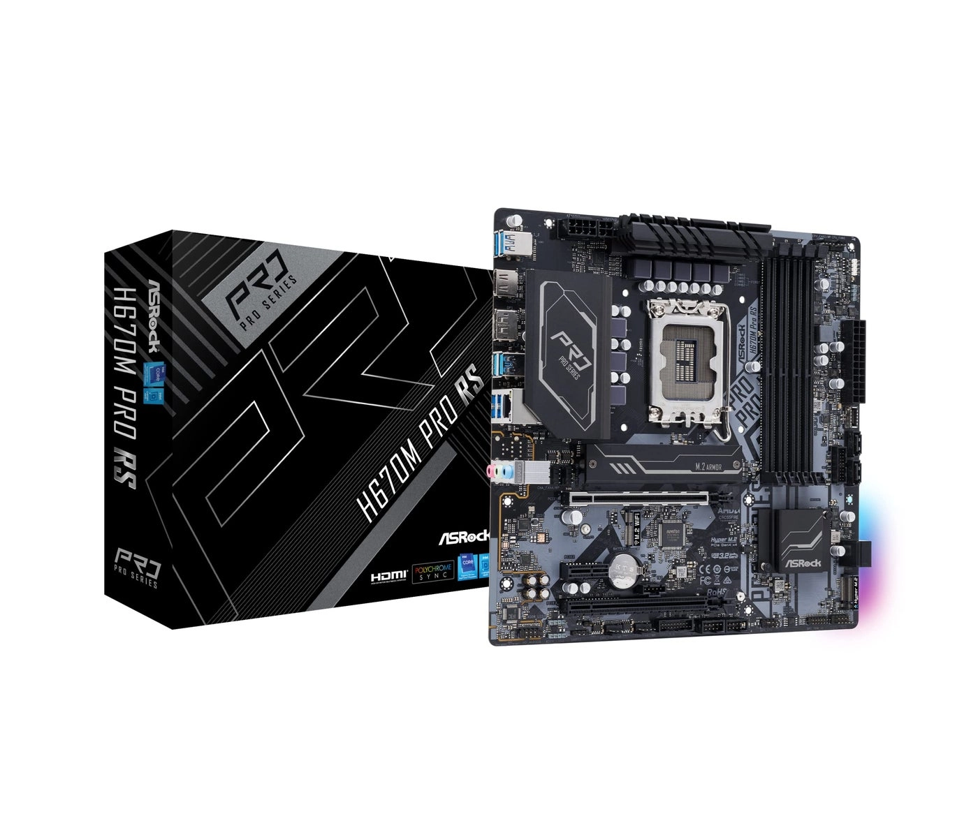 Asrock H670M PRO RS - LGA1700 DDR4 Micro ATX
