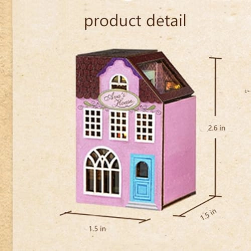 DIY Miniature Dollhouse Kit - Happy Manor 1:100