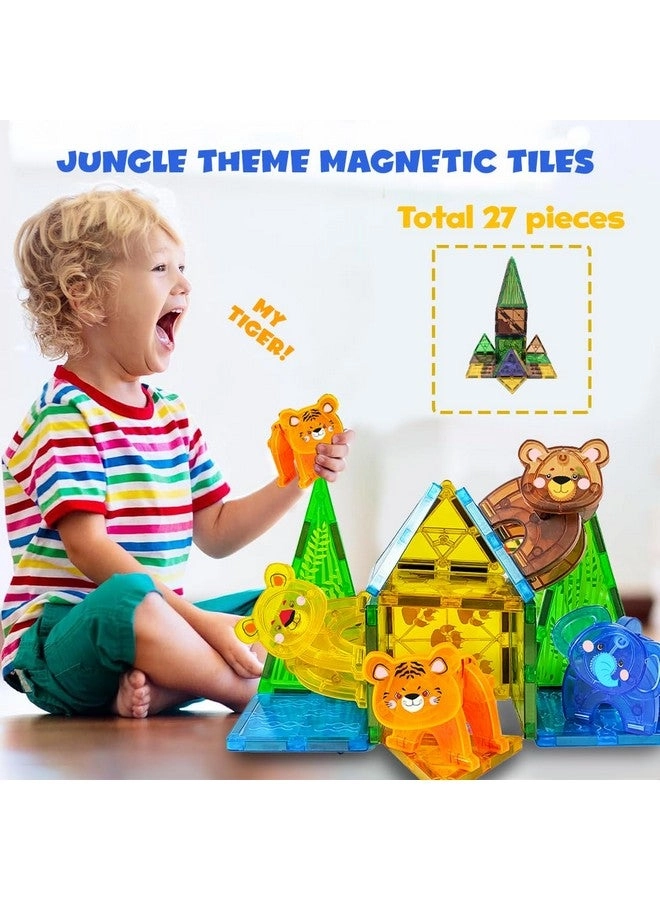 Magnetic Building Tiles - Jungle Safari 27 pcs