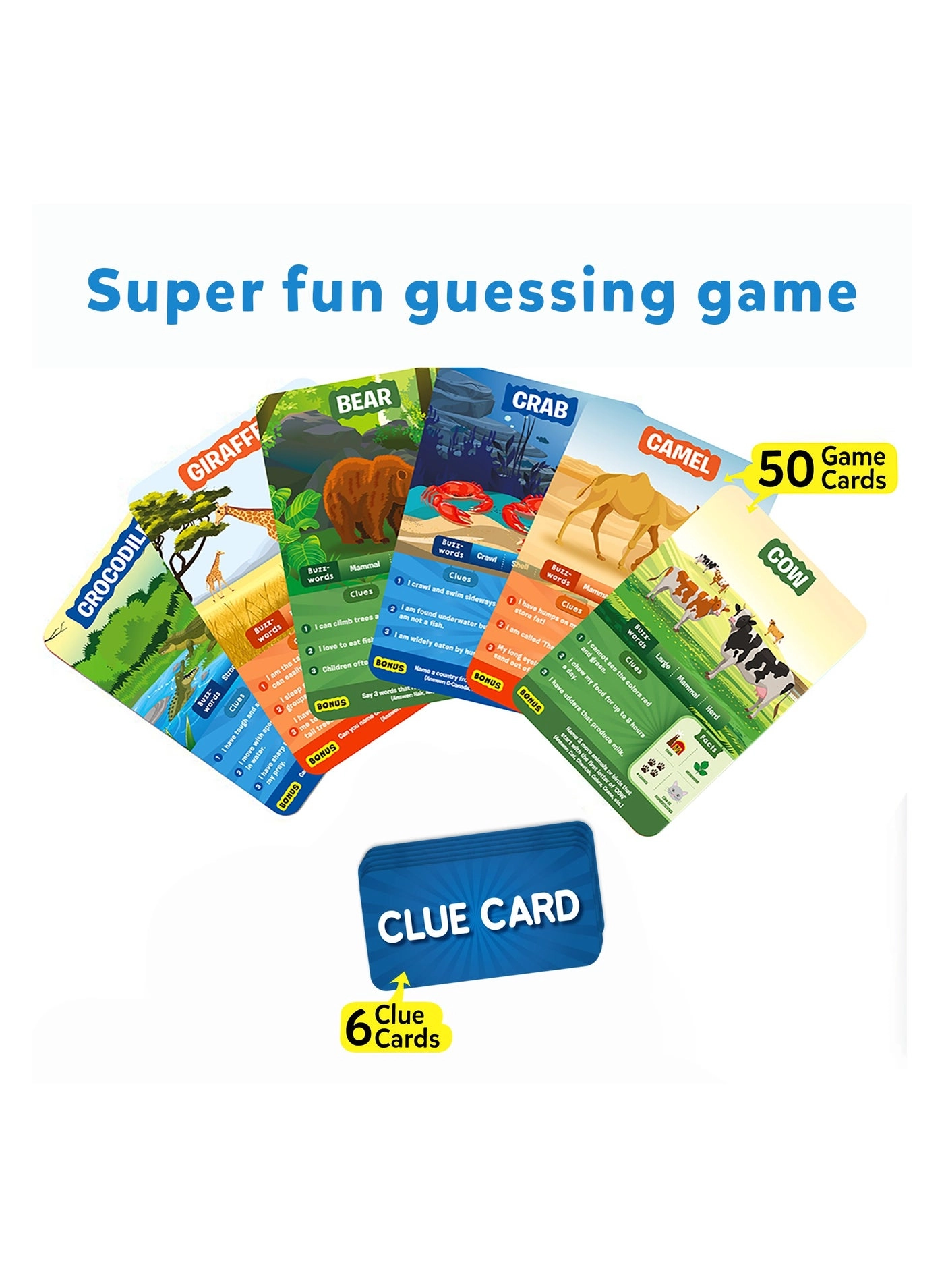 Guess in 10 Picture Clues - Card Game Animals