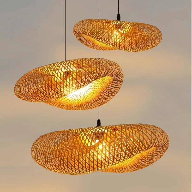 Wooden Pendant Lamp - 60cm E27