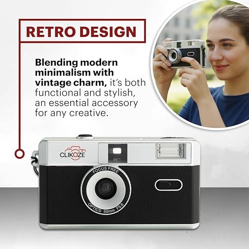 35mm Half-Frame Reloadable Film Camera - fixed-focus