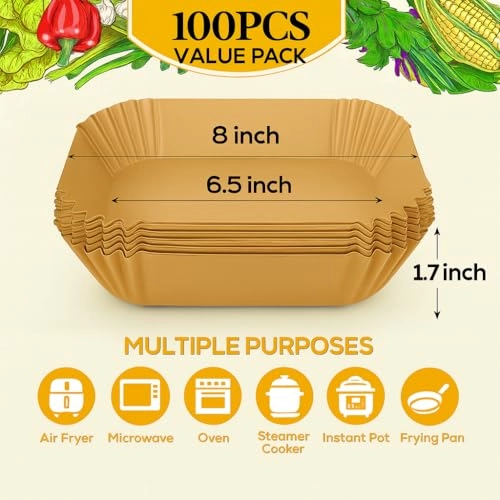 Air Fryer Liners - Paper 100pcs