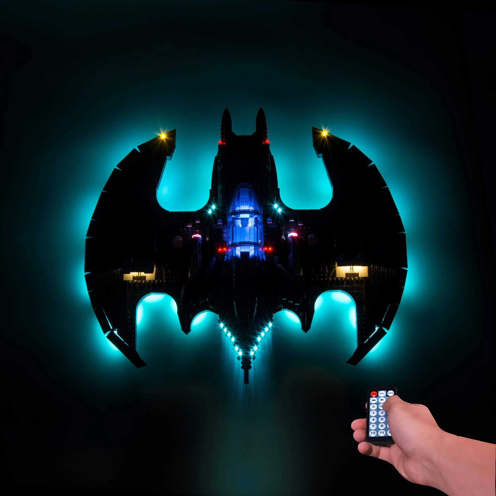 T-Club RC LED Light Kit - Lego Batwing 1989 76161 with Remote Control