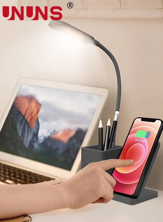 Desk Lamp - Wireless Charger Pen Holder 3 Color Modes