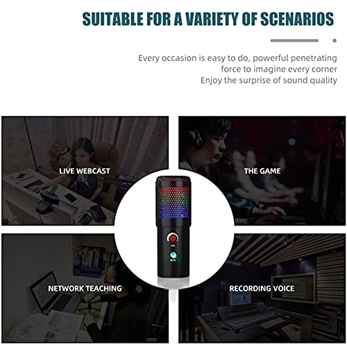 Condenser USB Microphone - Cardioid Mute Fill Light