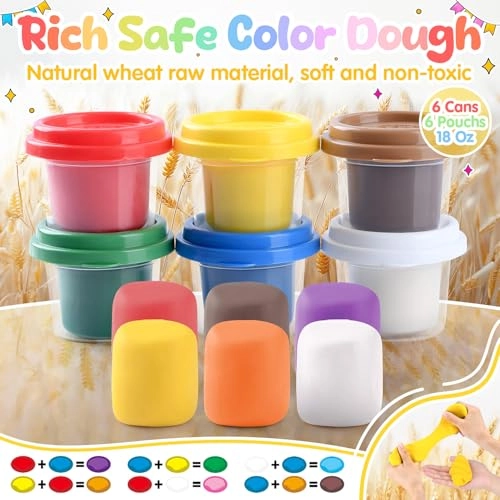 2 in 1 Color Dough Kitchen Creations Set - 3+ years 35 pcs
