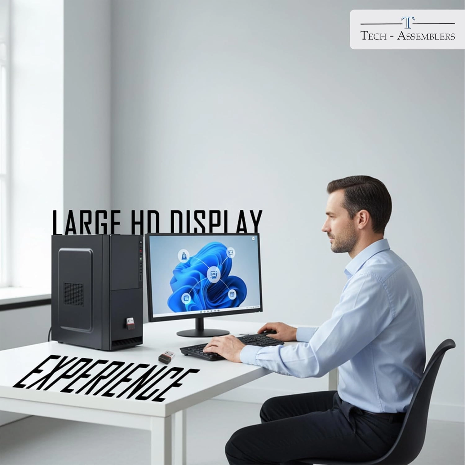 Core i5 - Core i5-2400 8GB 128GB SSD 500GB HDD + 19-Inch LED Monitor + Keyboard & Mouse
