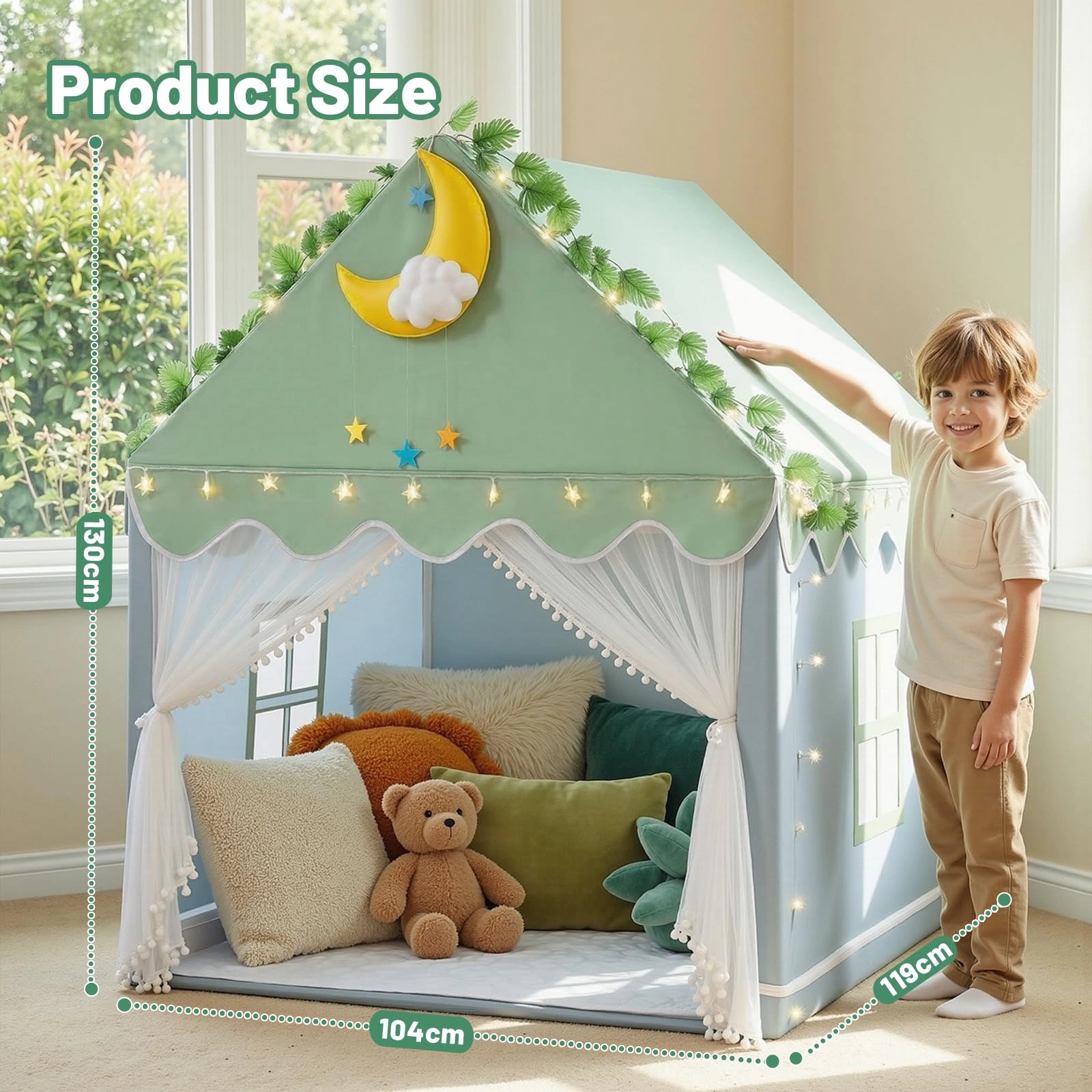 Kids Tent - 120 cm x 104 cm x 129 cm Princess