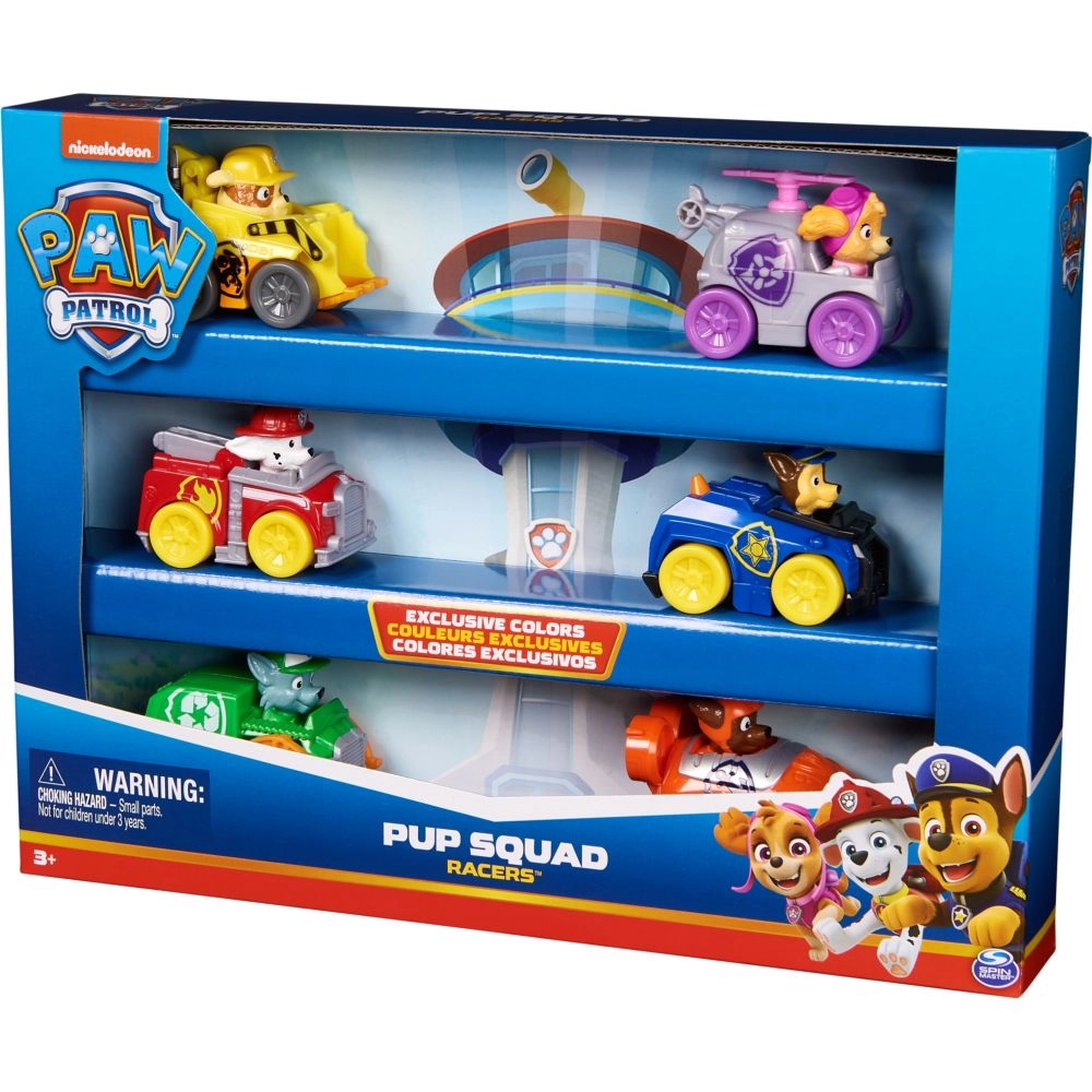 SPIN MASTER GAMES Paw Patrol Pup Squad Racers - 6pcs Gift Pack