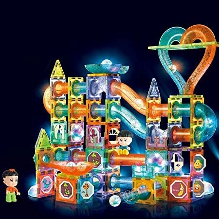 Light Magnetic Tiles - 3 years and up 142 pieces