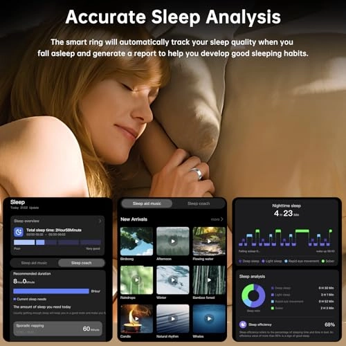 Smart Ring - Sleep Tracker Heart Rate Blood Oxygen