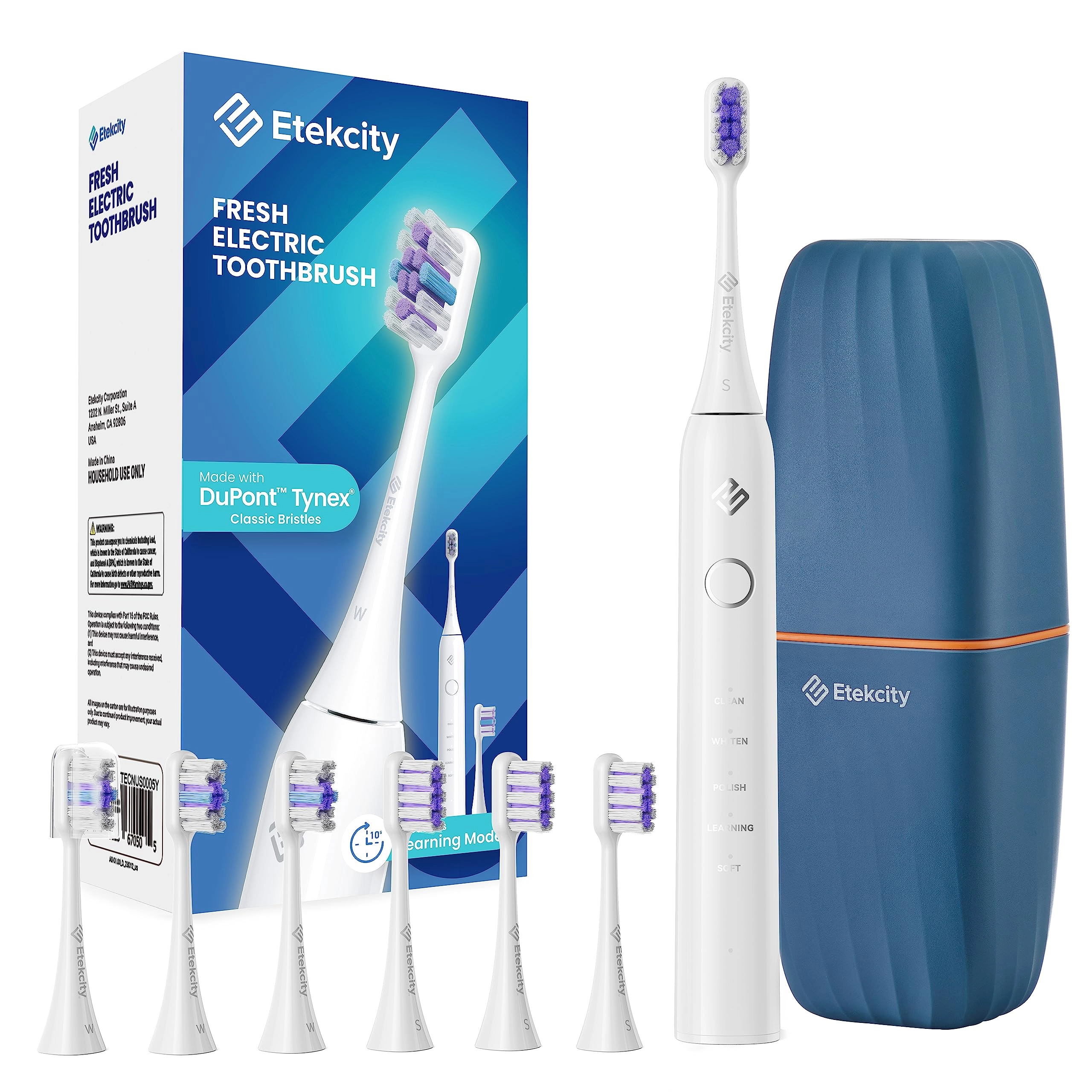 Etekcity ETB-C011-KUS - Sonic 6 Brush Heads 60 Days Battery