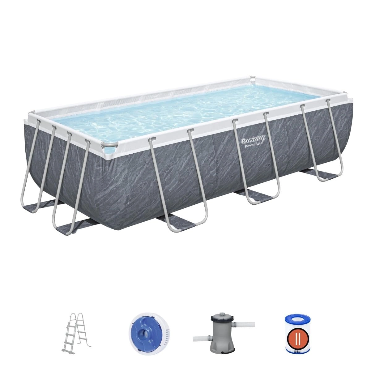 Bestway Power Steel Rectangular Pool Set - 6,478L