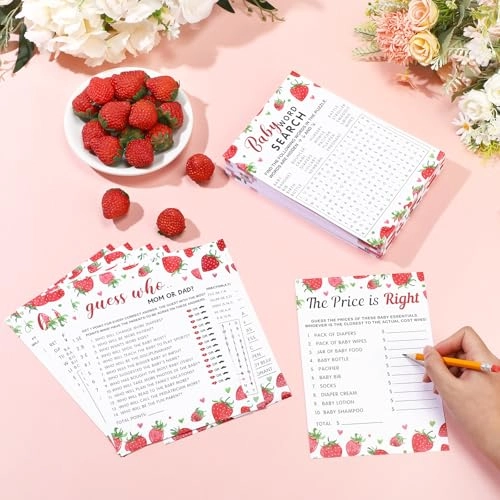 Strawberry Theme Baby Shower Games - 302 piece(s) 6 - 15 years English