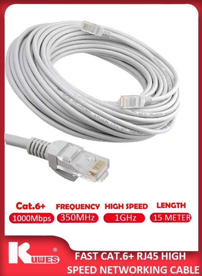 Kuwes High Speed RJ45 cat6 Ethernet Patch Cable - 15 m