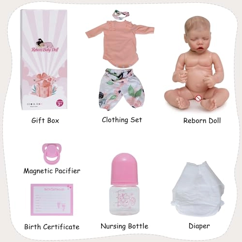 Reborn Baby Doll - 18 Inch Vinyl Body Ages 3+