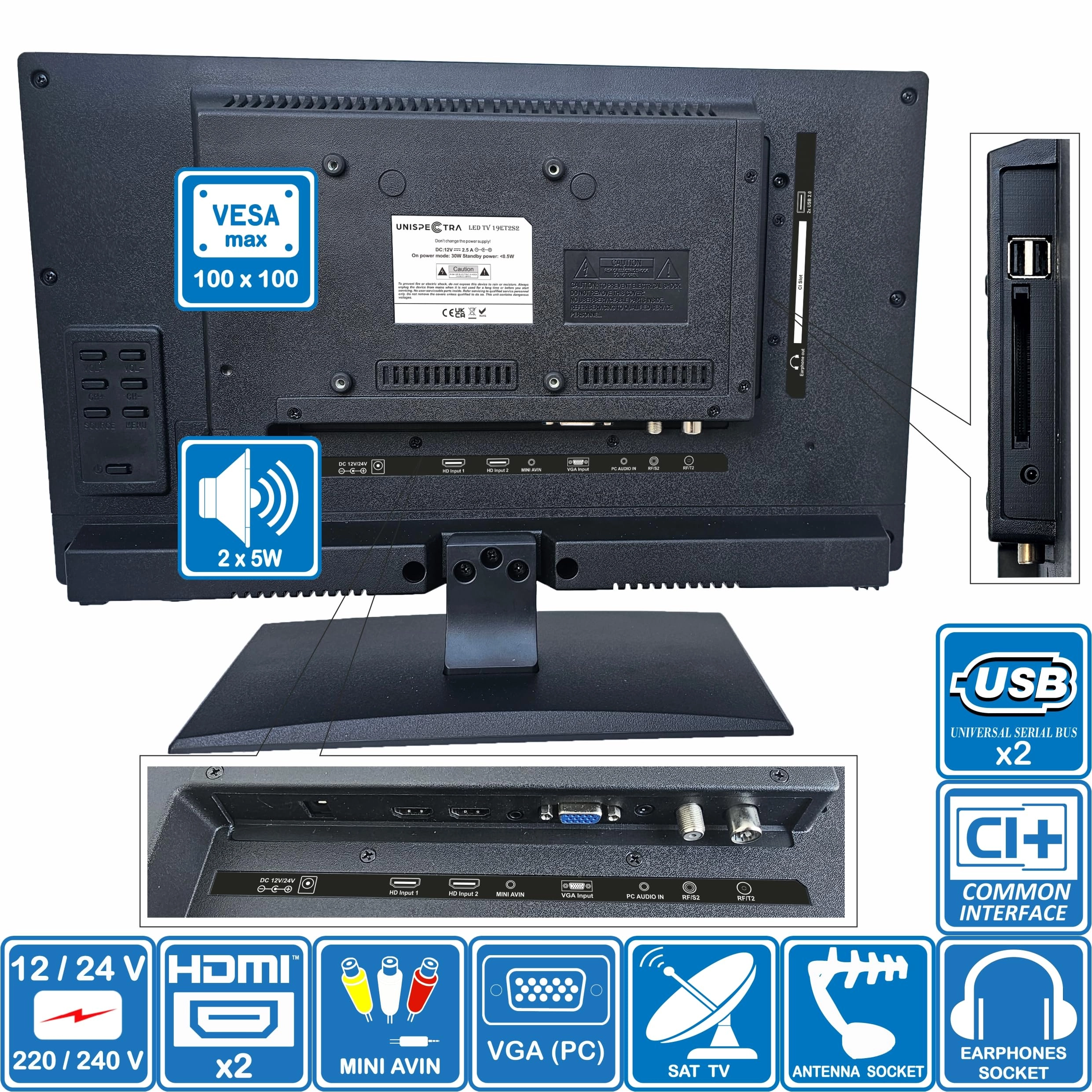 19ET2S2 - 720p 19 Inches