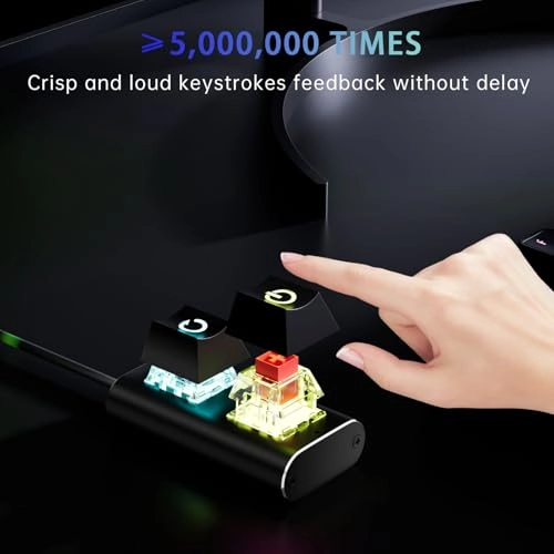 Desktop Computer Power Switch - 2m Cable 7 Color Auto Cycling Light