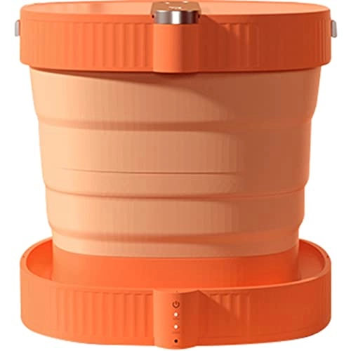 YHRJ Mini folding washing machine, Household semi-automatic laundry bucket, Knob switch + 2.5KG washing capacity (Color : C, Size : 38 * 44cm)