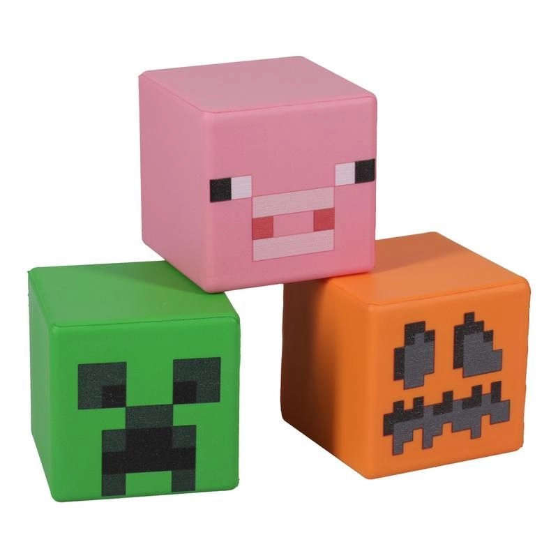 Paladone Minecraft Stress Blocks - 6cm (2.4") cube