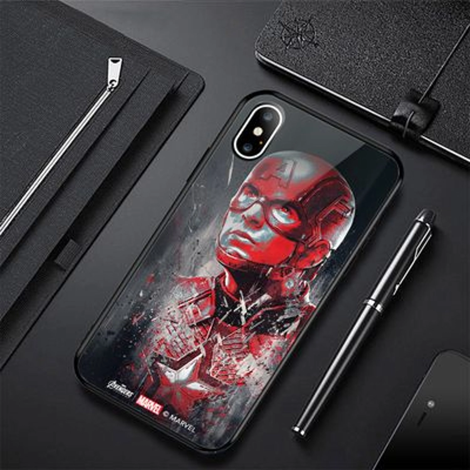 iPhone Xs Max Cover - TPU Bumper Case + Tempered Glass Back Back Case
